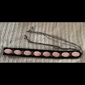 Vintage Dick & Jayne Black Beaded Bali  Belt